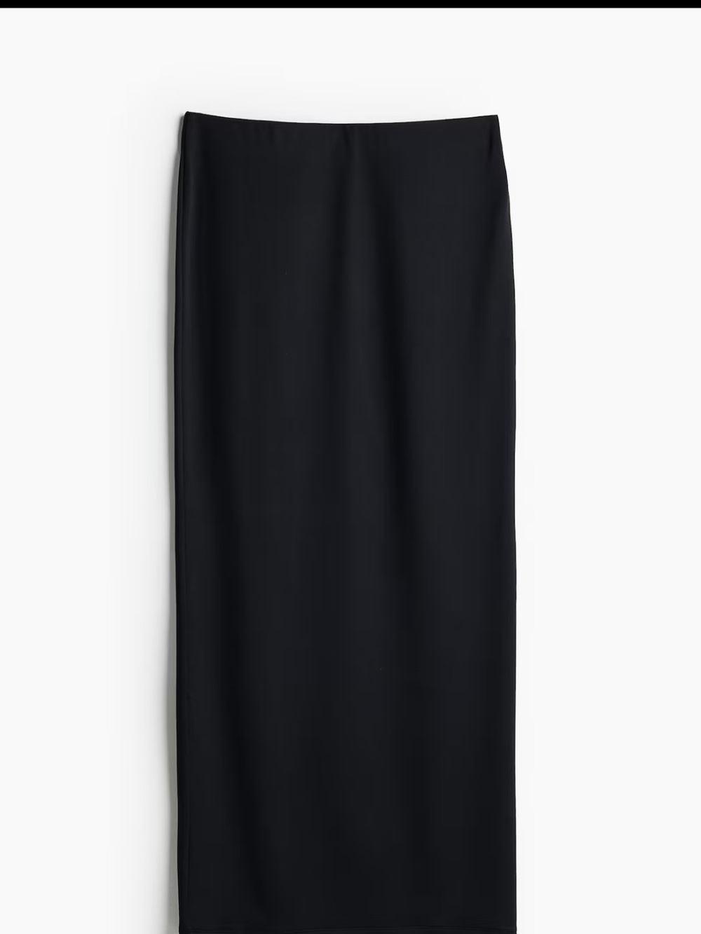 Classic Black microfibre Maxi Skirt - Sleek Straight Silhouette